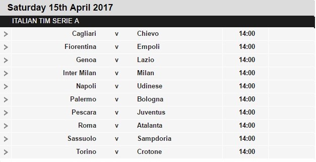 Serie A schedule 32
