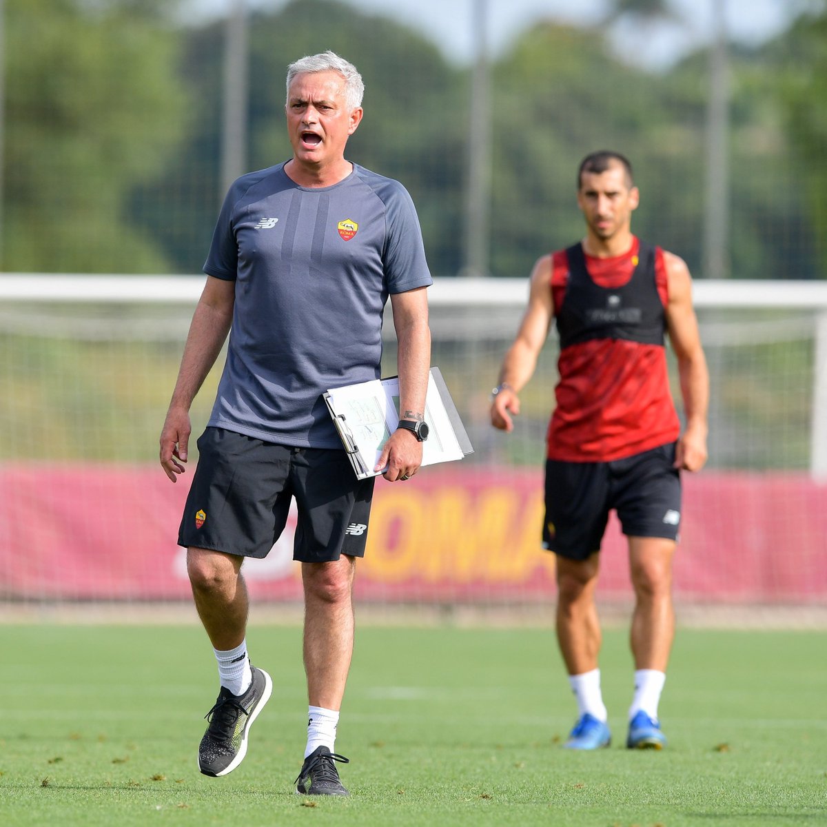 Jose Mourinho di latihan Roma